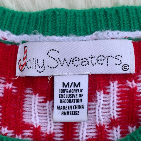 Jolly Sweaters “Ugly Christmas” Groovy Santa Sweater Mens Medium - Picture 4 of 12
